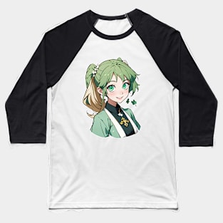 Cute happy anime girl in summer series Baseball T-Shirt